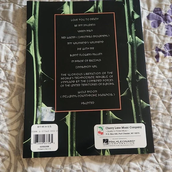 Type O Negative October Rust Songbook - Picture 2 of 2